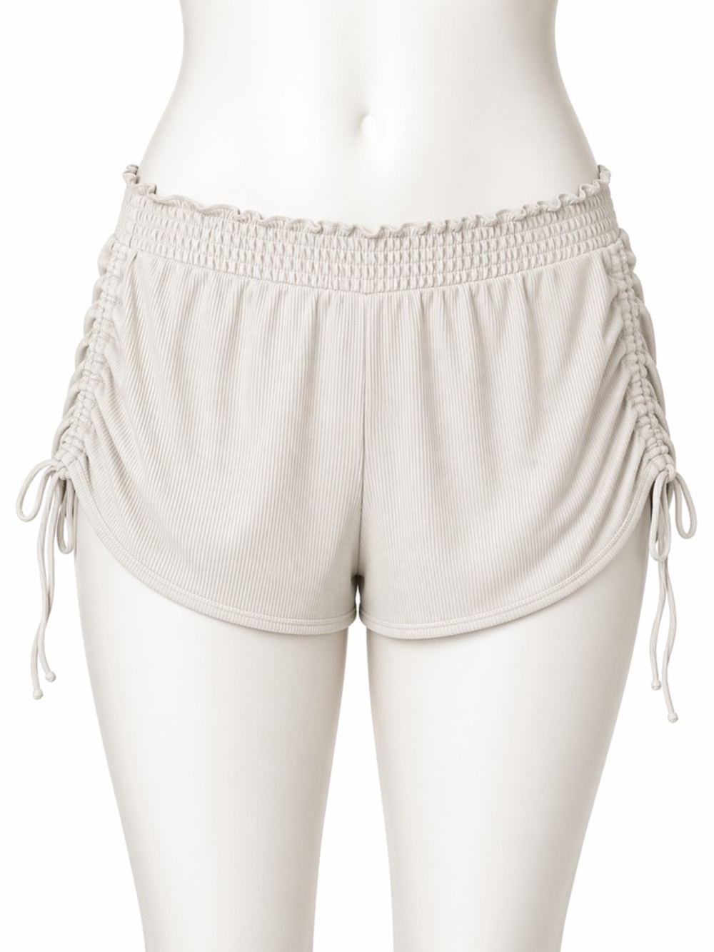 Adore Me beige gray tone sleep shorts ribbed size 2x